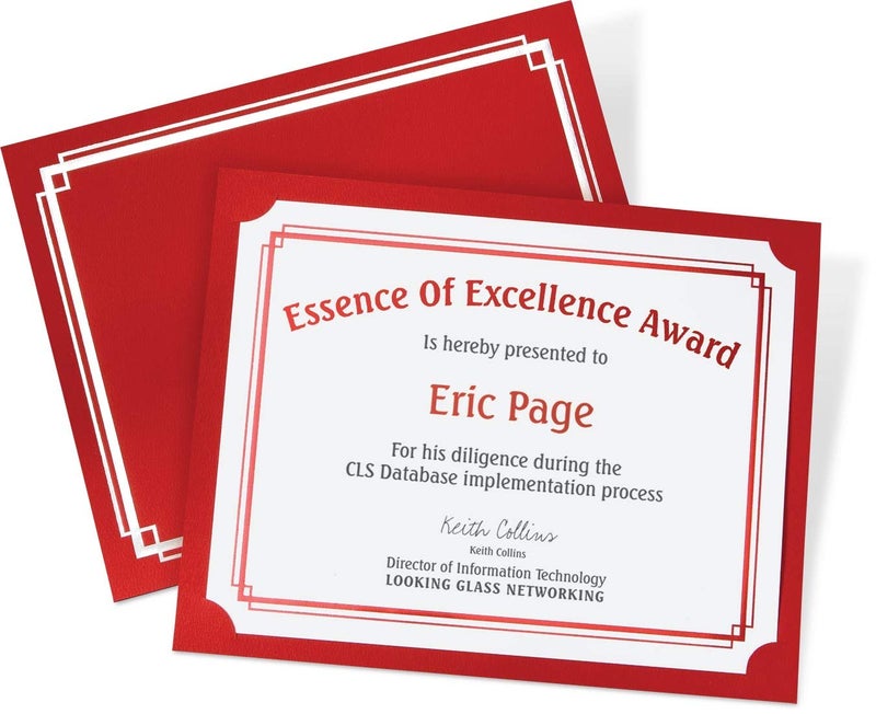 PaperDirect Foil Elegance Specialty Certificates, 50 Sheets of 38lb White Paper, 8Â½" x 11", Double Red Foil Border, Perfect for Awards, Students, Employees, Volunteers, Course Completion, Diplomas - Image 3